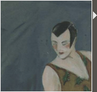 Pintura "Os frequentadores do Cabaret Voltaire" de Albuquerque Mendes (detalhe)